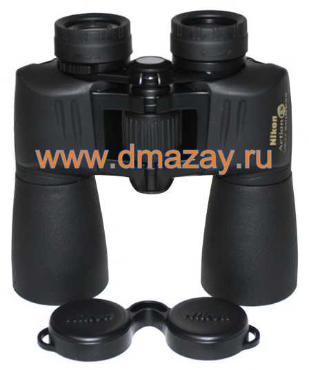Бинокль призменный влаго-защищенный с центральной фокусировкой Nikon Action Extreme EX 7x50 CF угол  6,4 waterproof обрезиненный черный # 7239